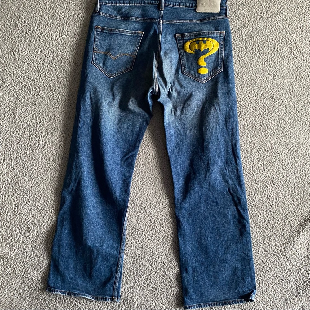 Vintage Guess Jeans Mens size 36/34 Blue Denim pants distressed